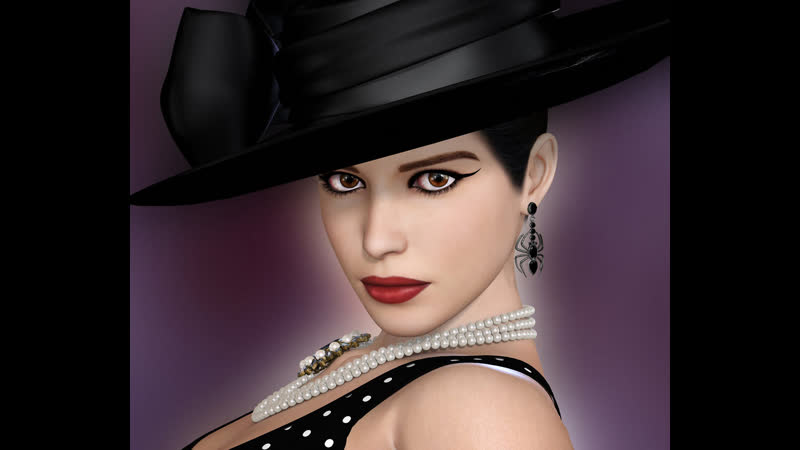 Taboo party brunette glamour