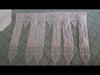 DIY dining room lace curtains one inch scale