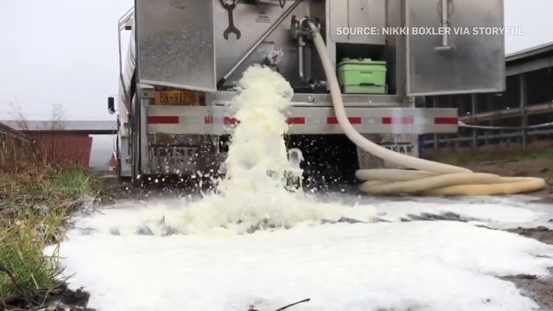 North American farmers dumping tankers loads of fresh