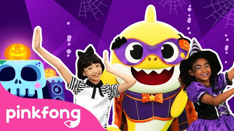 4 K Baby Sharks Halloween Freeze Dance, Halloween Dance, Pinkfong Baby