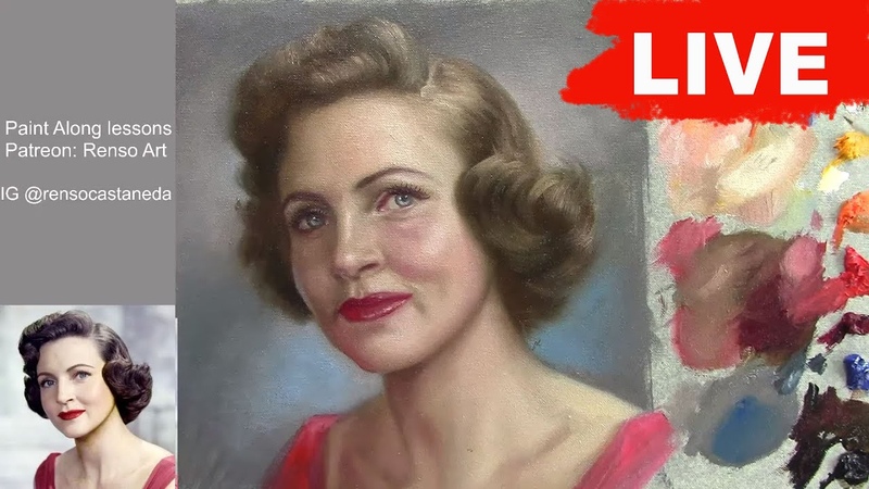Live oil painting Betty
