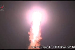 Пуск РКН Союз-ФГ с ТПК Союз TMA-12M