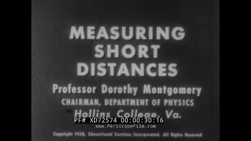 MEASURING SHORT DISTANCES 1950s CLASSROOM FILM METER STICK TO ELECTRON MICROSCOPE