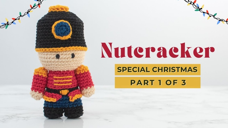 Nutcracker amigurumi pattern, How to crochet the Nutcracker crochet ornament PART