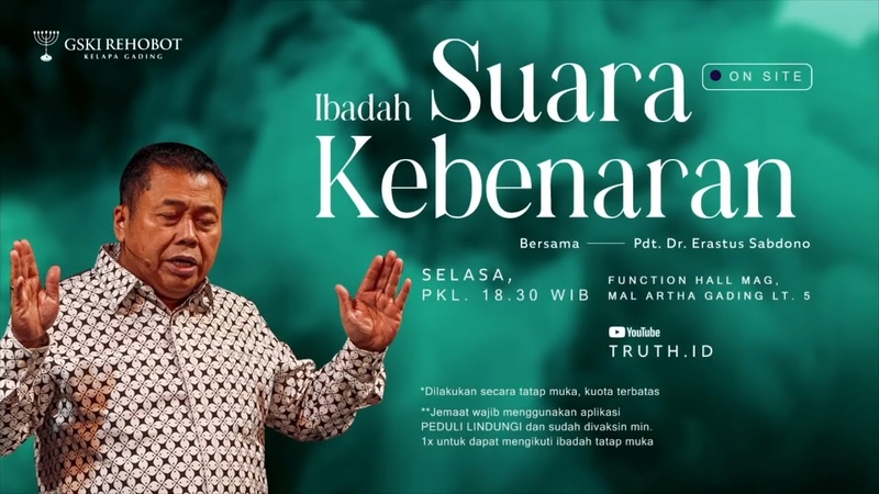 SUARA KEBENARAN, Pdt. Dr. Erastus Sabdono, WIB, 18 Januari 2022 You
