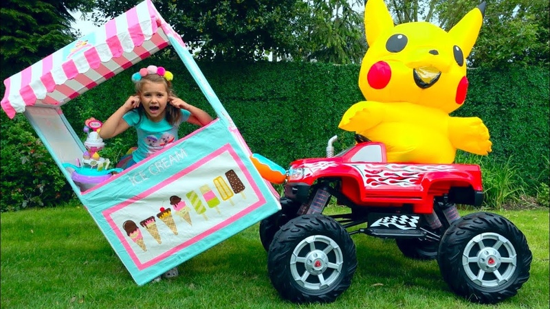 Max pretend play in Toy car wash and Ice cream