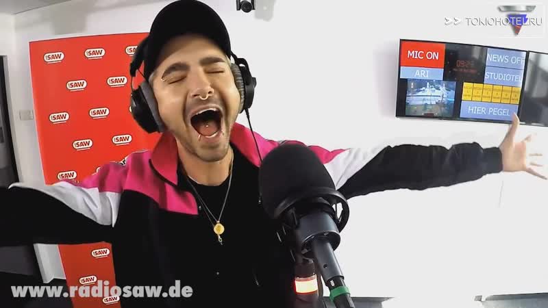 Bill Kaulitz zu Besuch im radio SAW Studio (с русскими