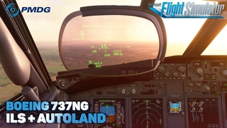 PMDG Boeing 737NG Заход по ILS и Autoland в Microsoft Flight Simulator