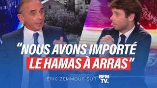 Eric Zemmour sur BFMTV : Nous avons import le Hamas  Arras.