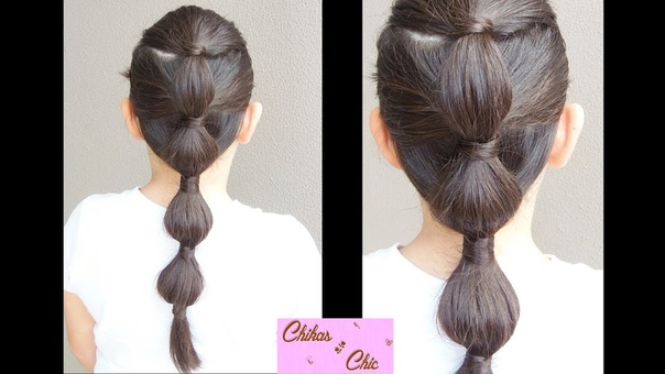 Cola de Burbujas ( Peinado Facil y Lindo), Chikas