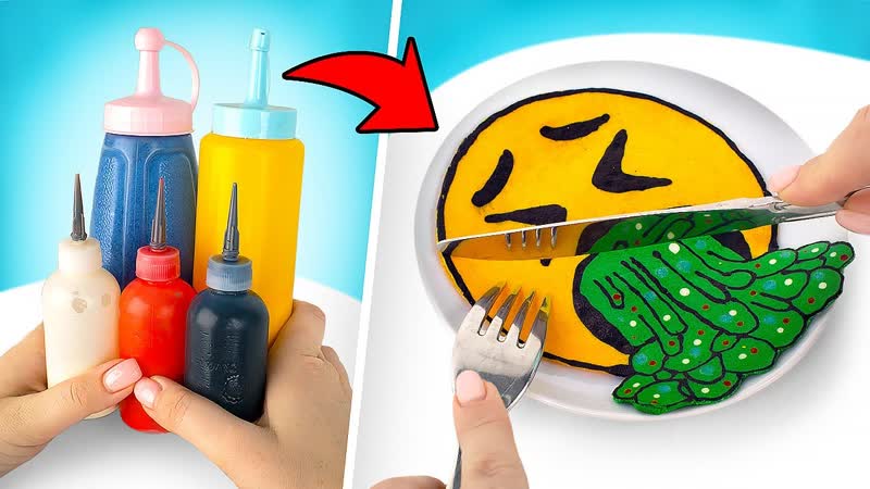 СЪЕДОБНЫЕ ЭМОДЗИ, , Простой рецепт панкейков, которые