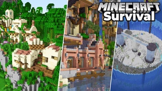 Let's Play Minecraft Survival : Finishing the Jungle Village AND Mega base! 1000 Days Finale
