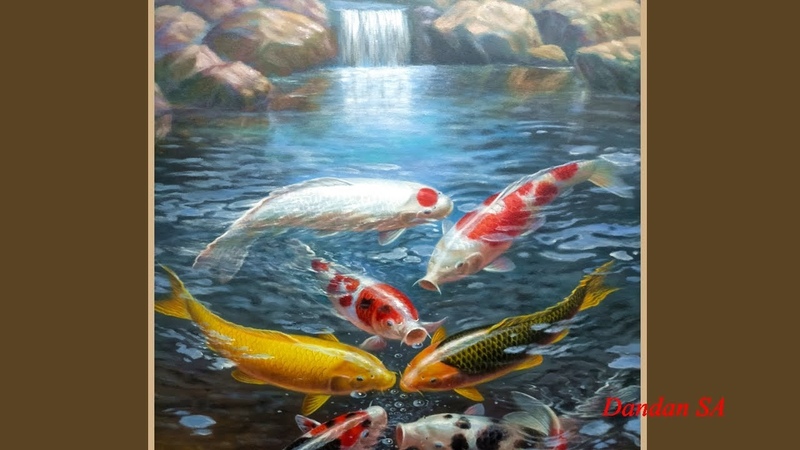 CARA MELUKIS MENGGAMBAR IKAN KOI JUMBO KARYA DANDAN SA DENGAN CAT AKRILIK, Tutorial