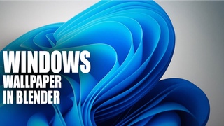 windows 11 cloth motion graphics in blender
