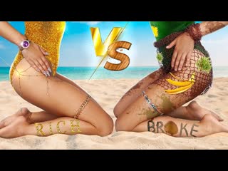 Бедная девушка vs богатая девушка! Игра на выживание на необитаемом острове